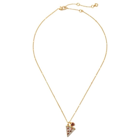 KATE SPADE • Pizza My Heart Pendant Gold Necklace - Picture 4 of 5